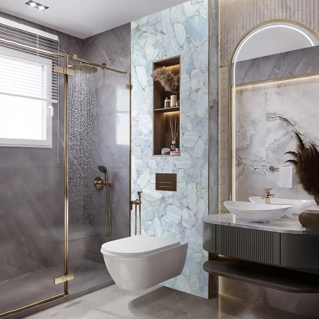 Calcite Blue Bathroom Vanity