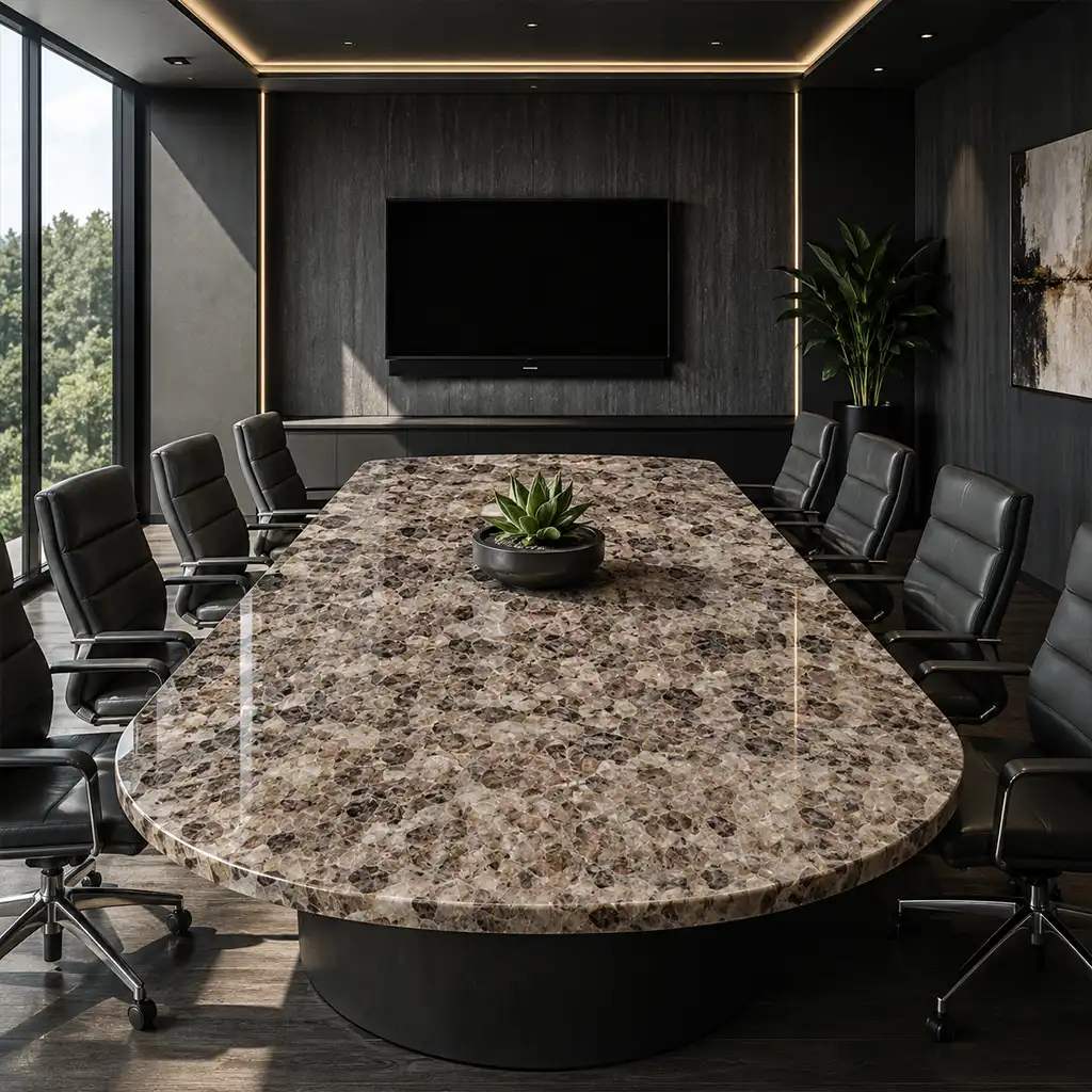 Smokey Quartz Conference Table