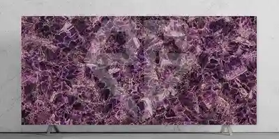 Amethyst gemstone panel for luxury spaces